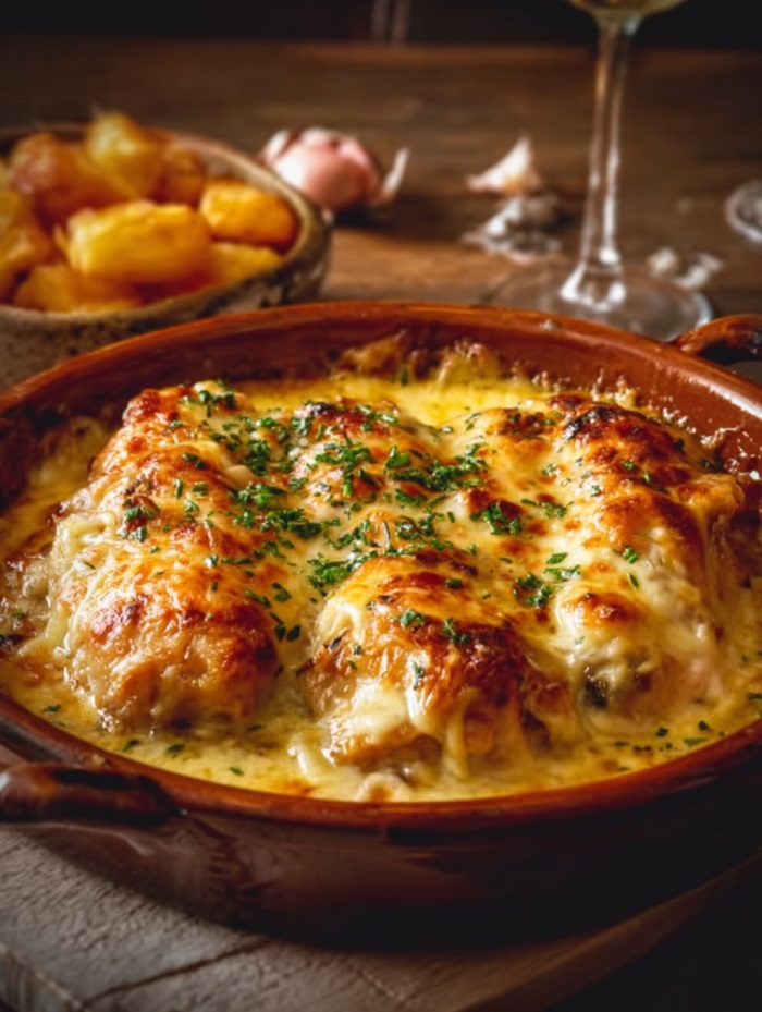 Poulet au Maroilles Gratiné