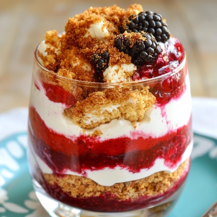 Verrine Fruits Rouges & Crumble de Sablés