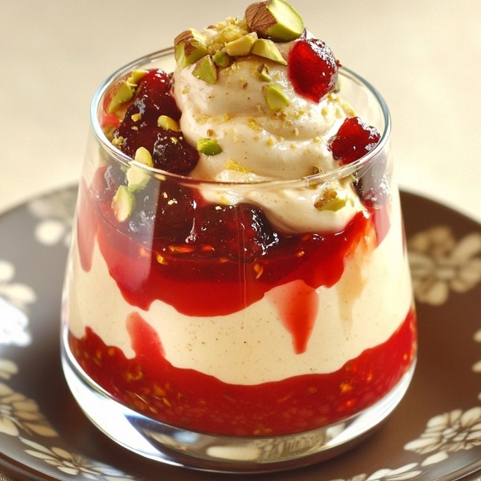 Verrine Cheesecake Framboise & Pistache