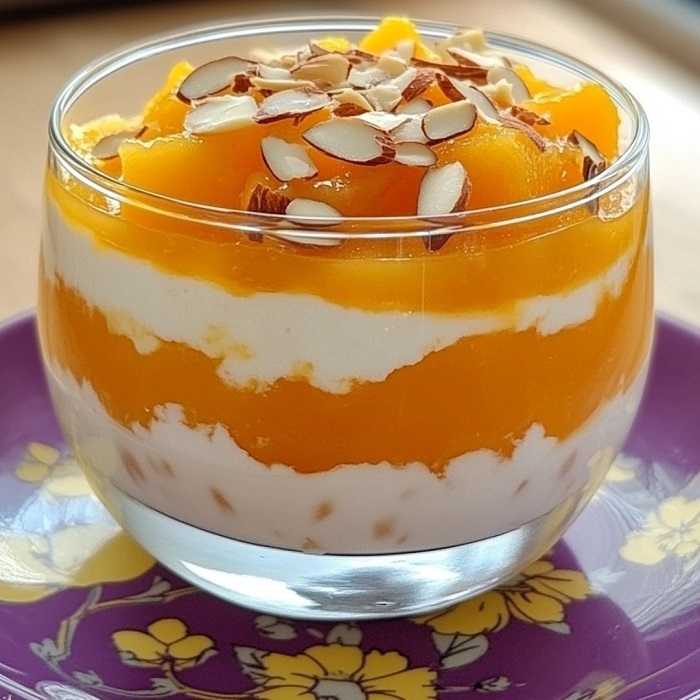 Verrine Pêche-Coco-Tapioca