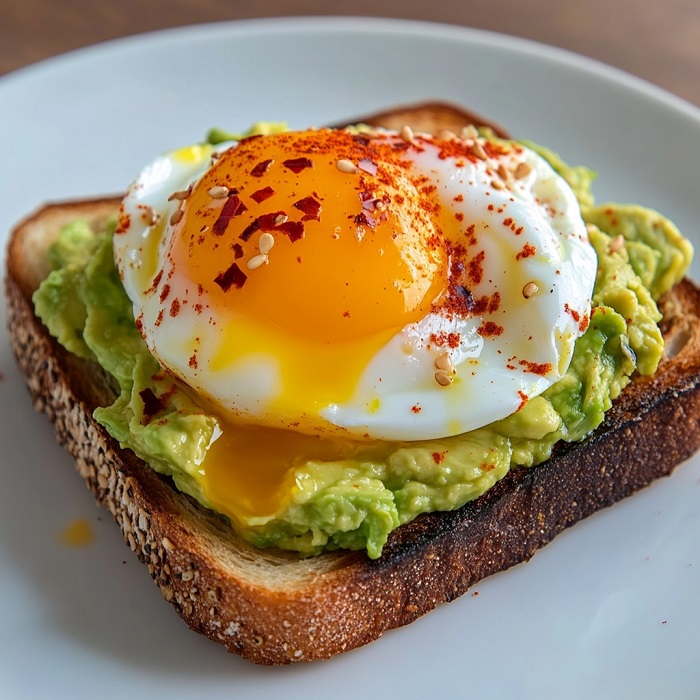 Toast à l’avocat et œuf au plat