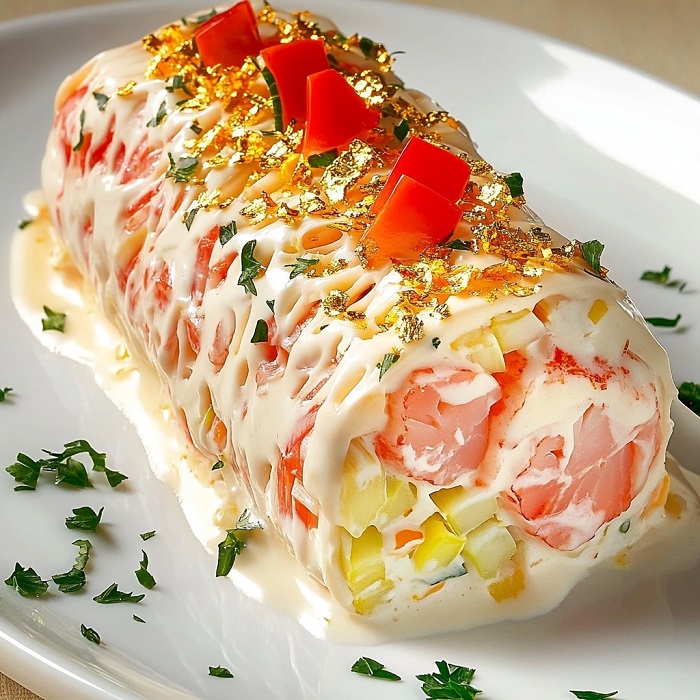 Bûche Saumon Fumé & Crevettes