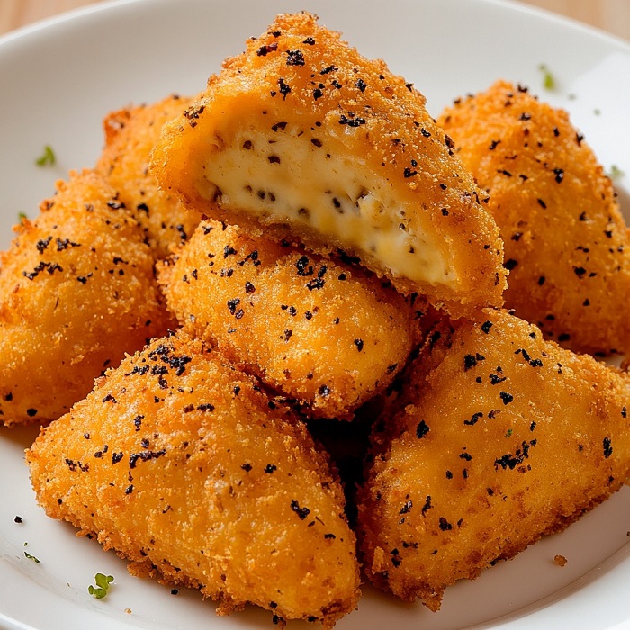 Croquettes de camembert panées aux herbes