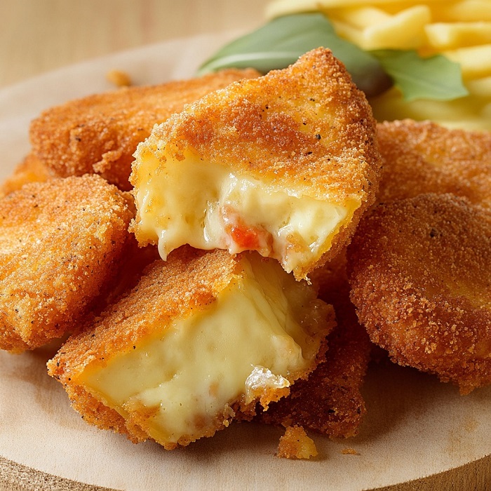Camembert pané frit croustillant