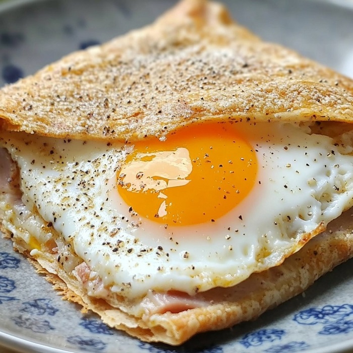 Galette bretonne œuf, jambon et fromage