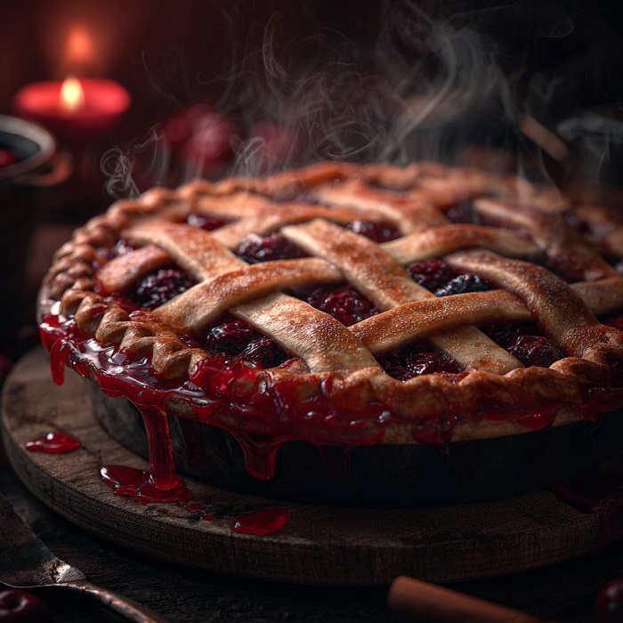 La Tourte des Ombres au Cœur Pourpre