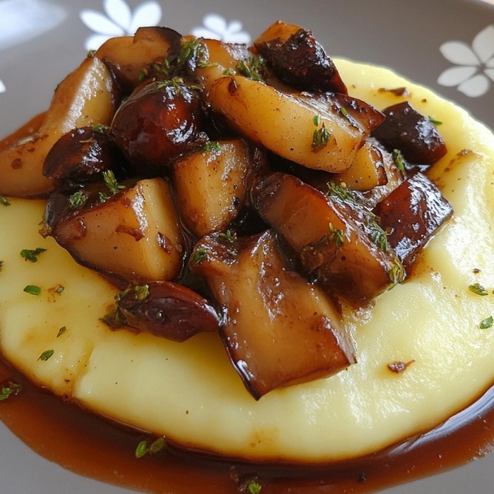 Aligot aux Cèpes & Ail Rôti