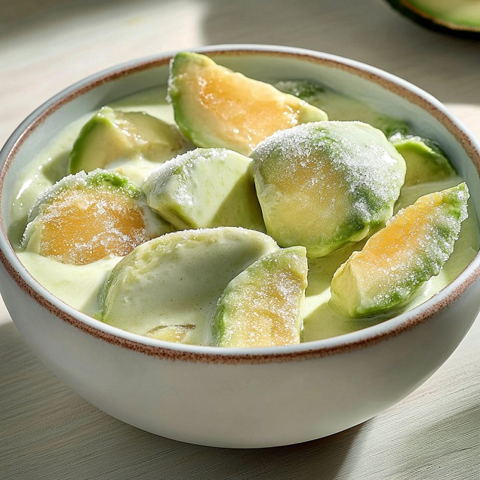 Avocat au lait sucré