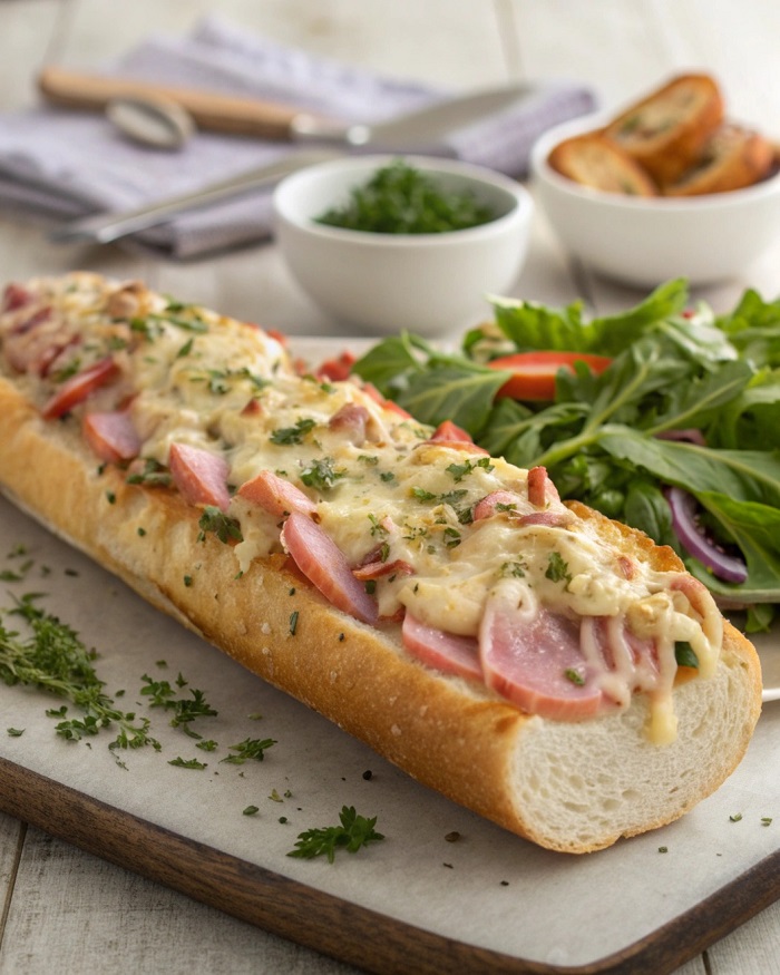 Baguette gratinée Jambon de Poulet & Fromage