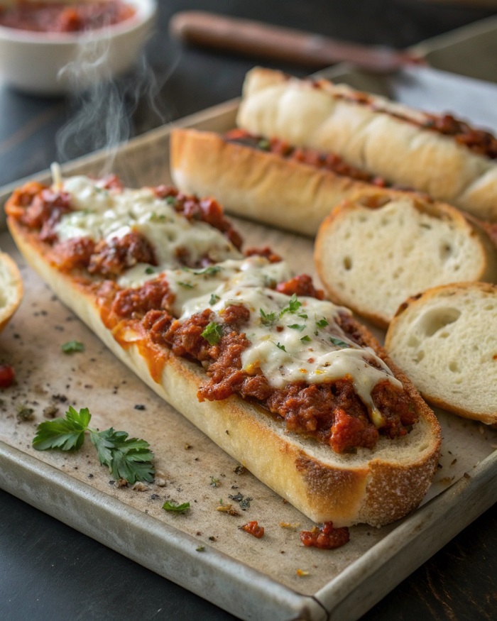Baguette gratinée Bolognaise & Mozzarella