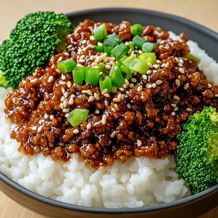 Riz au Bœuf Caramélisé et Brocolis