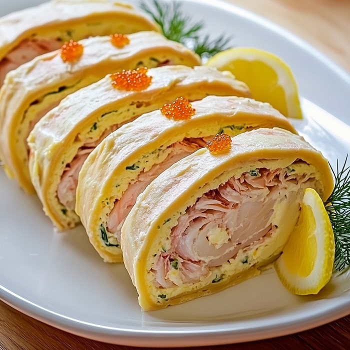 Bûche aux fruits de mer variés