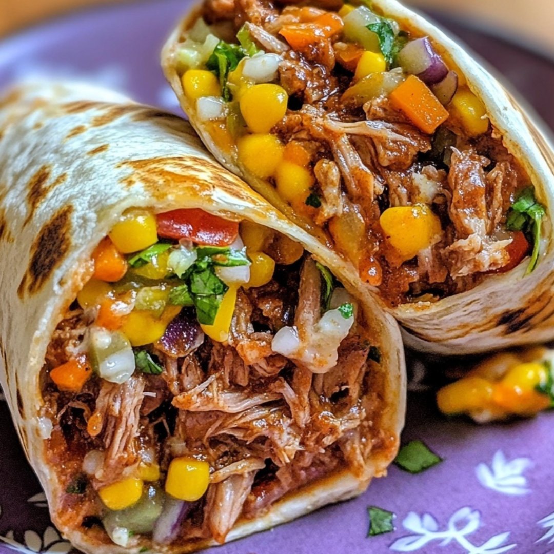 Burrito au Porc Effiloché BBQ