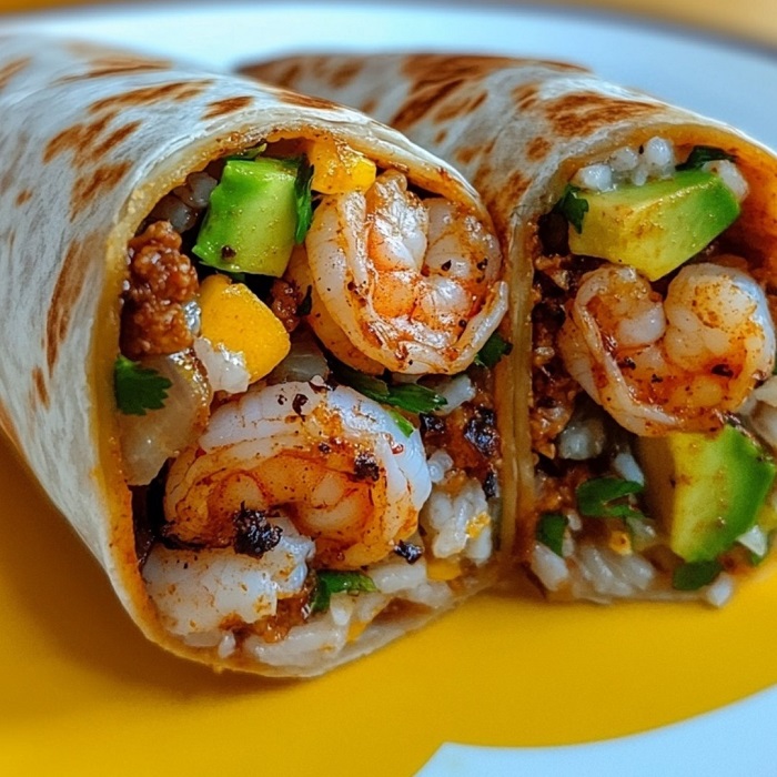 Burrito aux Crevettes Épicées