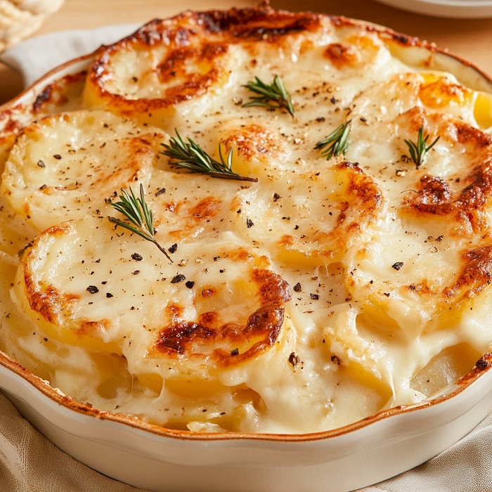 Gratin de pommes de terre au camembert