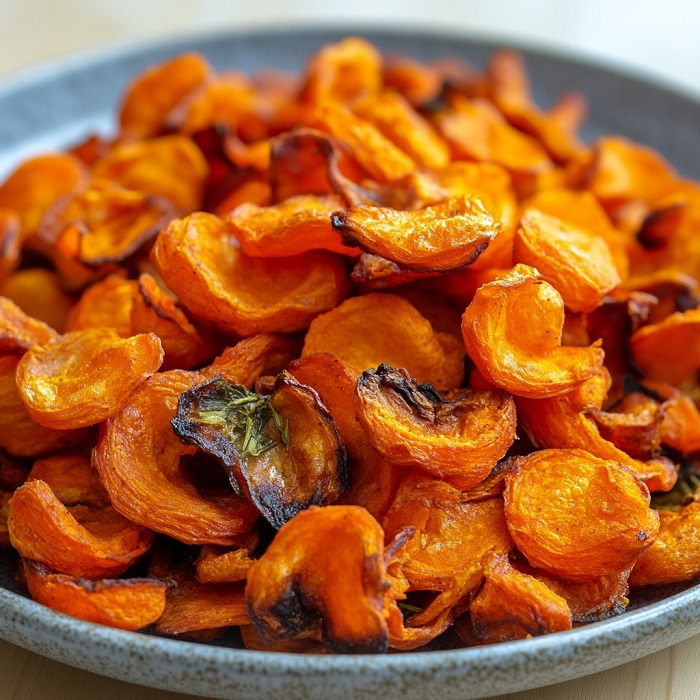 Chips de carottes rôties au cumin