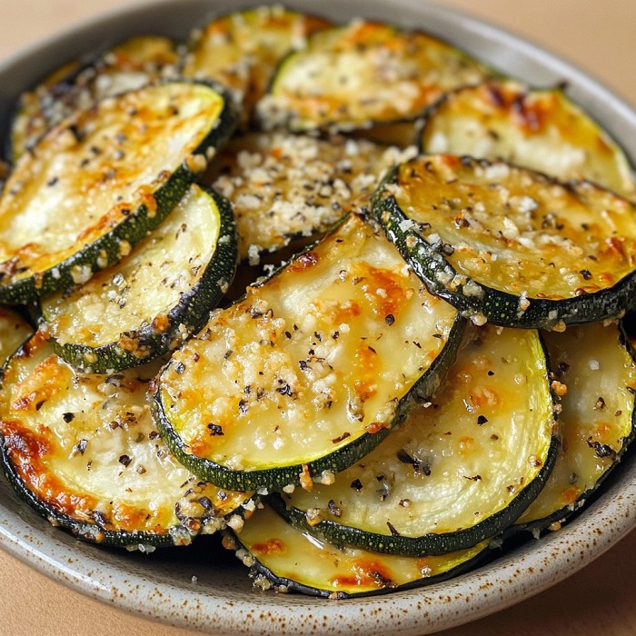 Chips de courgette croustillantes au parmesan