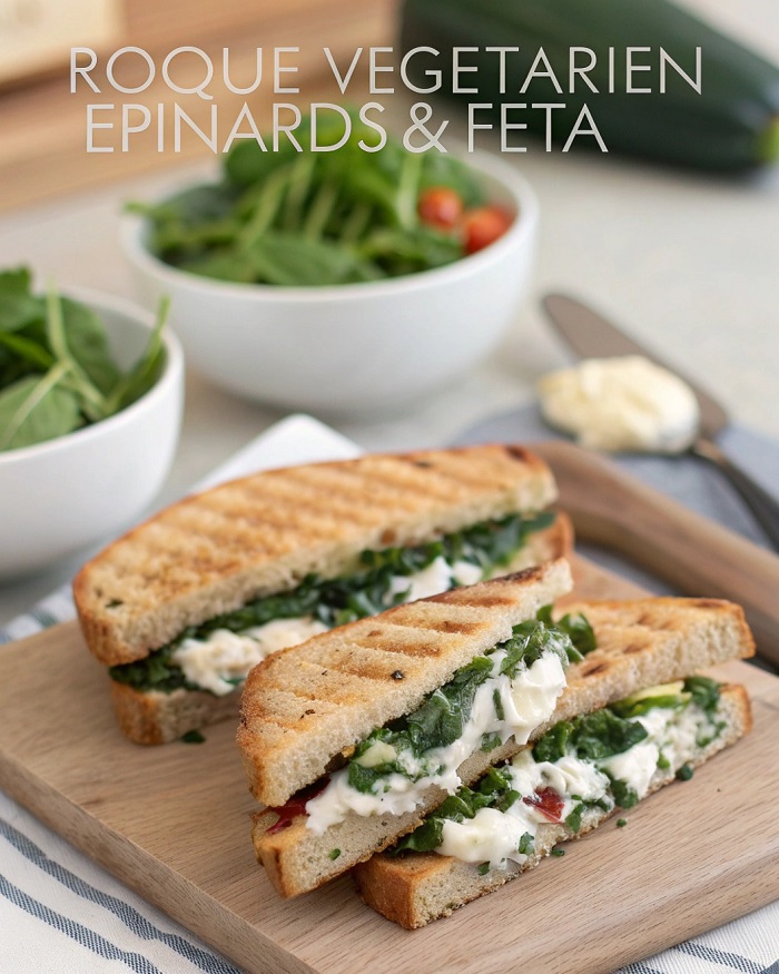 Croque Végétarien Épinards & Feta