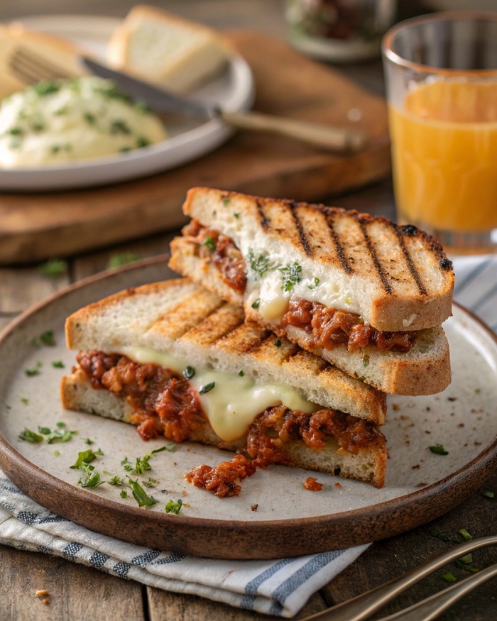 Croque Bolognaise & Mozzarella