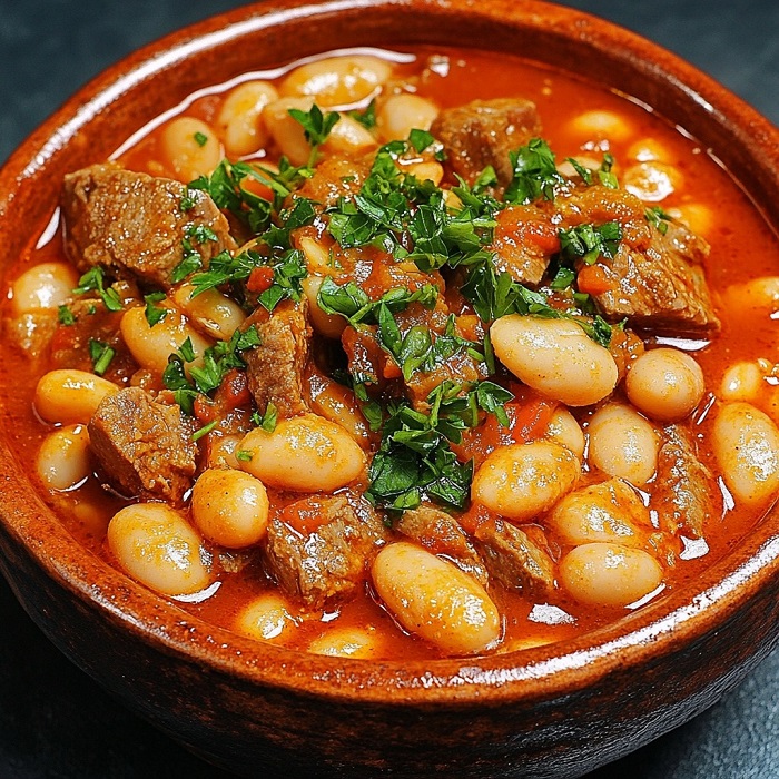 Ragoût méditerranéen d’agneau aux haricots blancs