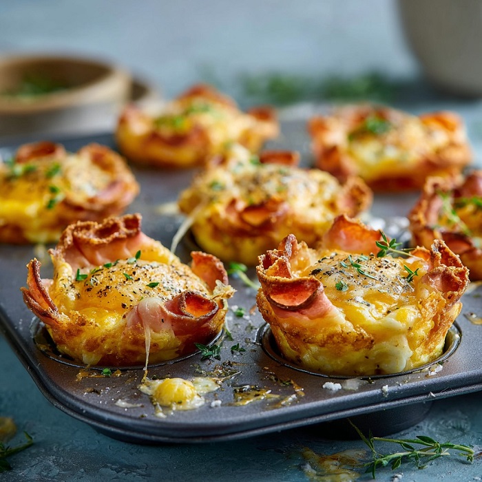 Mini Bouchées au Jambon et Œuf