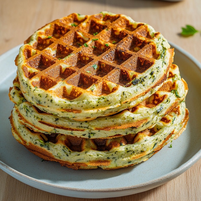 Gaufres Salées au Kiri et à la Courgette