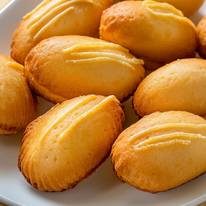 Madeleines au citron et zeste confit