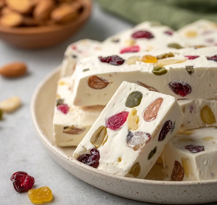 Nougat aux Fruits Secs et Canneberges