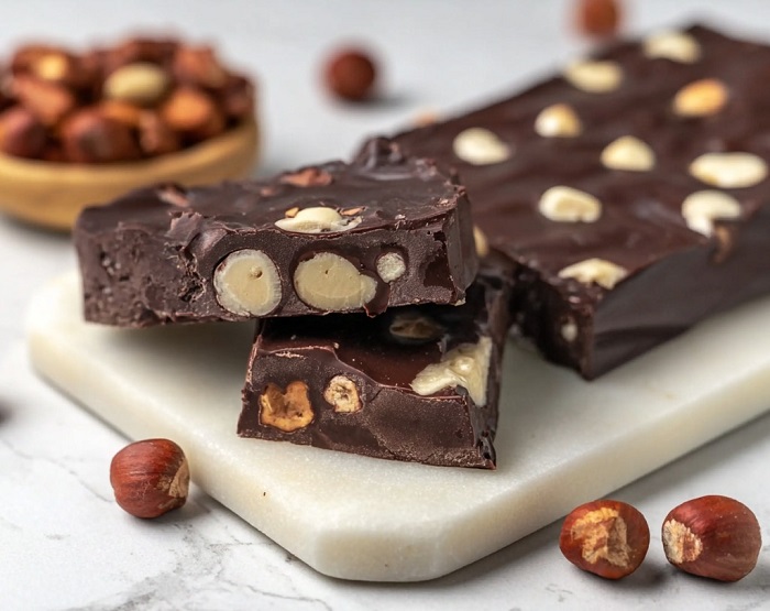 Nougat Noir aux Noisettes (sans blancs d’œufs)