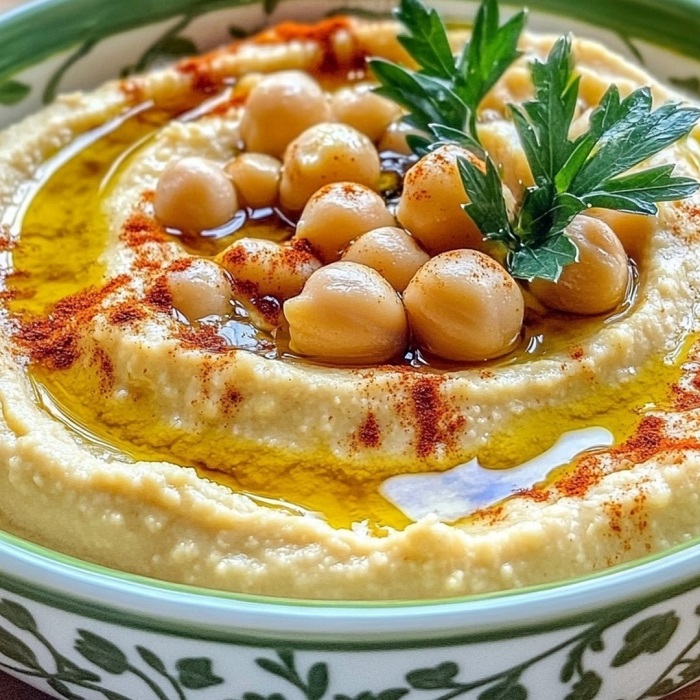 Purée de Pois Chiches à la Méditerranéenne