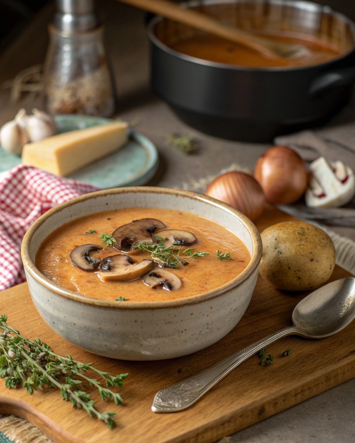 Soupe Crémeuse de Champignons