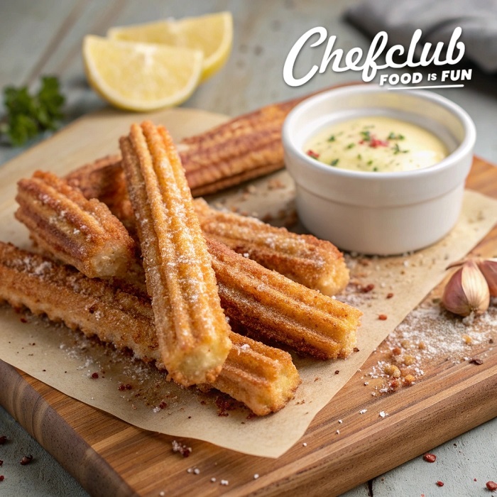 Churros salés croustillants au parmesan