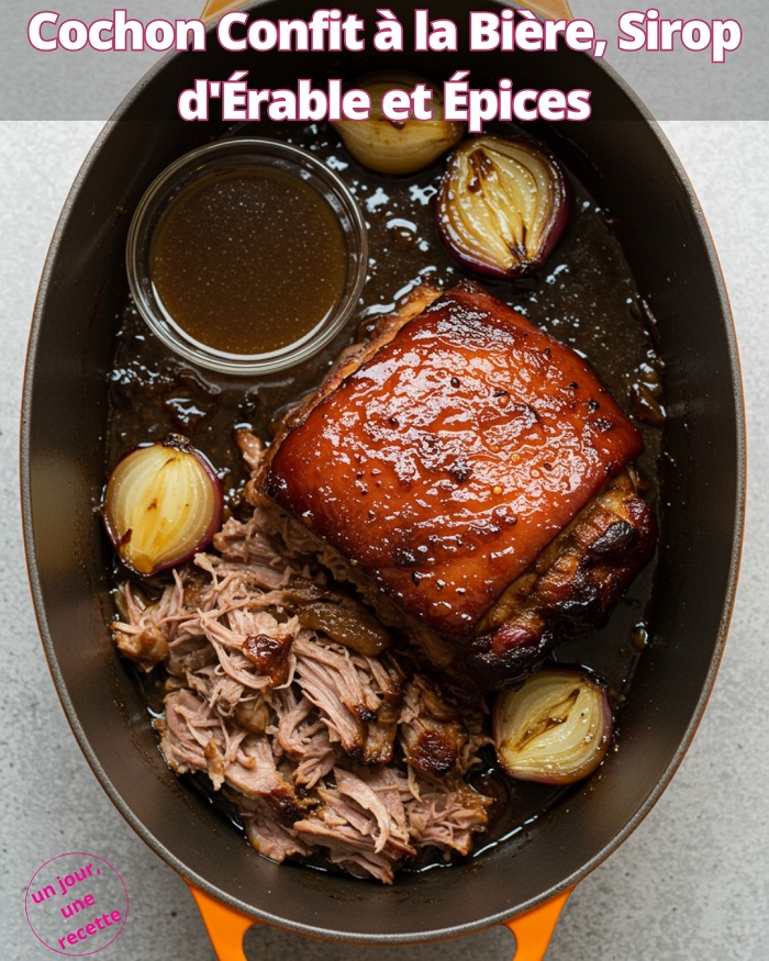 Cochon Confit au Four – Bière, Érable & Épices pour un Goût Unique