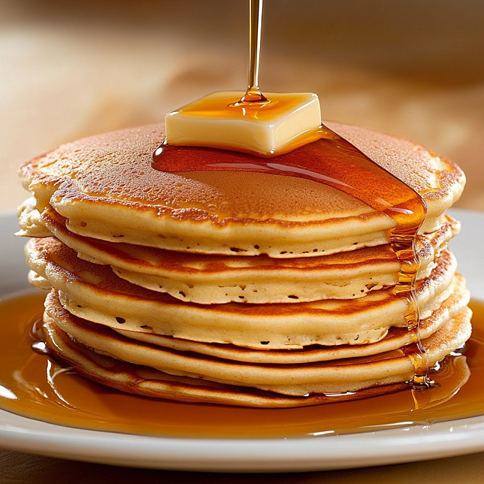 Pancakes américains épais au sirop d’érable
