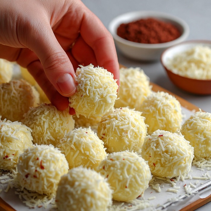 Truffes nuageuses au chocolat blanc & coco râpée