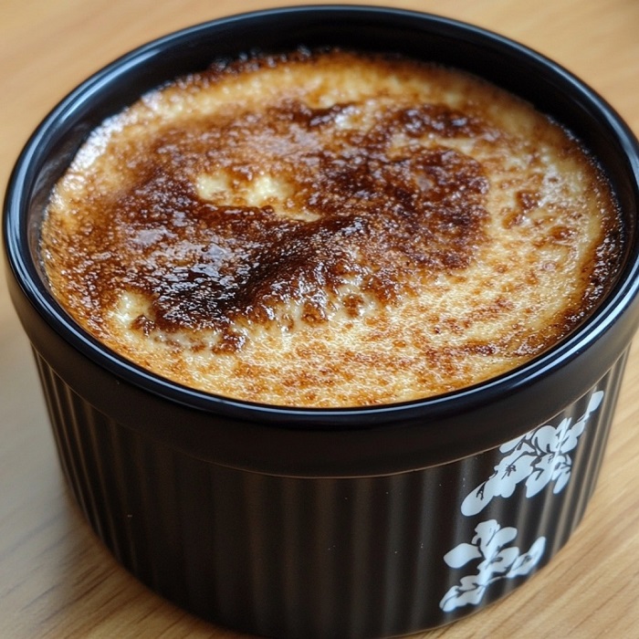 Crème brûlée au café et éclats de noisettes