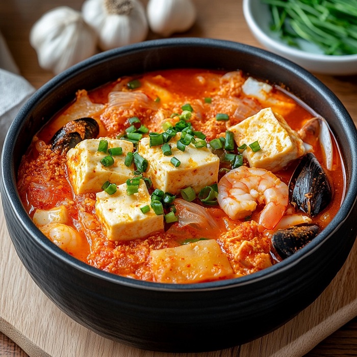 Sundubu Jjigae – Ragoût Coréen au Tofu Soyeux et Fruits de Mer