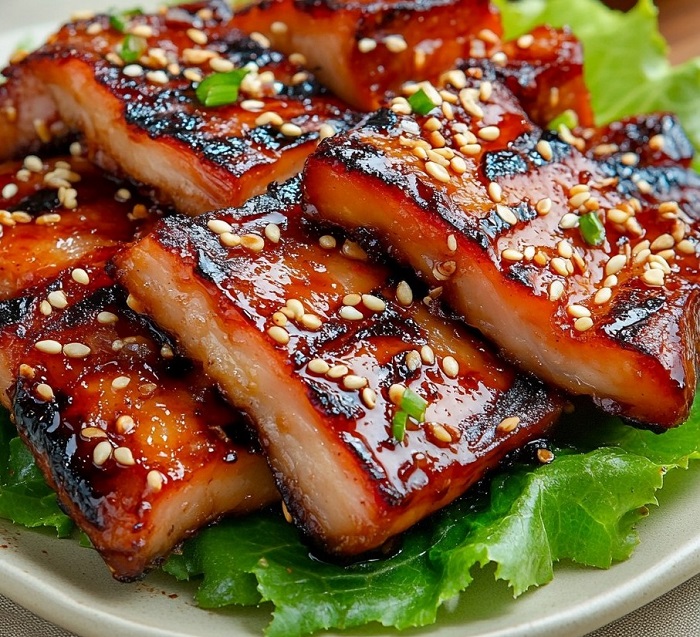 Porc Grillé Caramélisé au Sésame