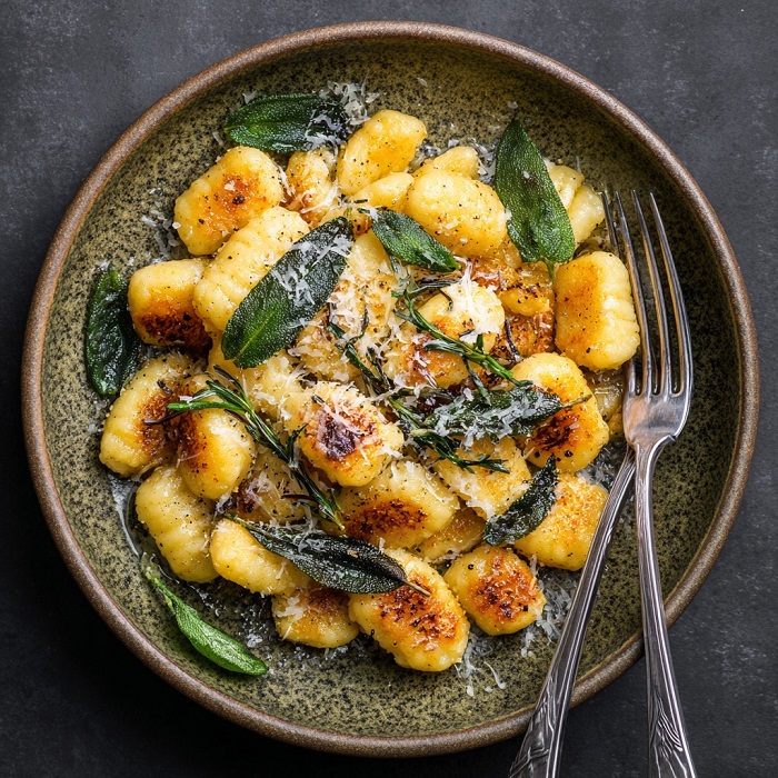 Gnocchis croustillants au beurre et à la sauge