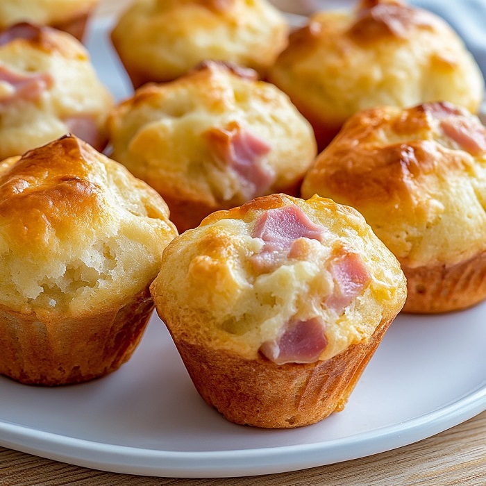 Mini muffins salés au Kiri et jambon