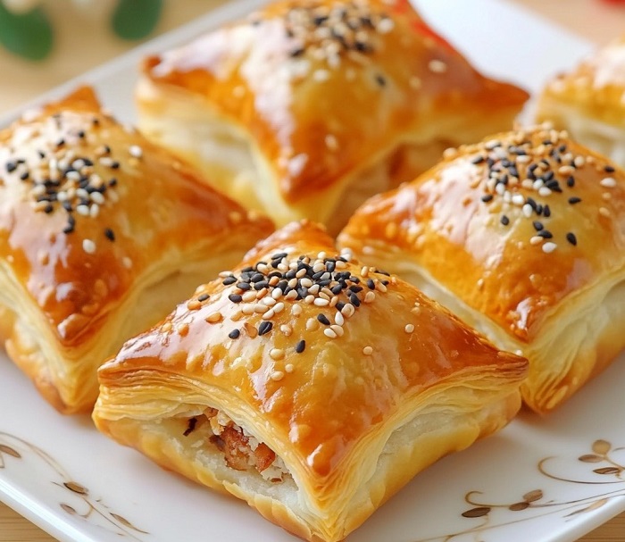 Feuilletés Dorés au Poulet