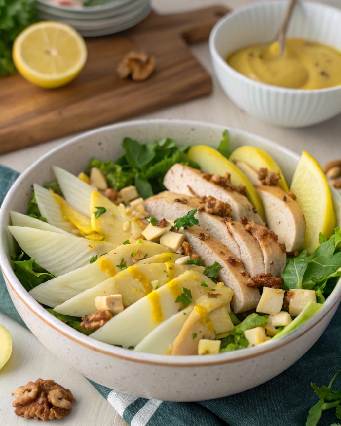 Salade de chicons (endives) au poulet