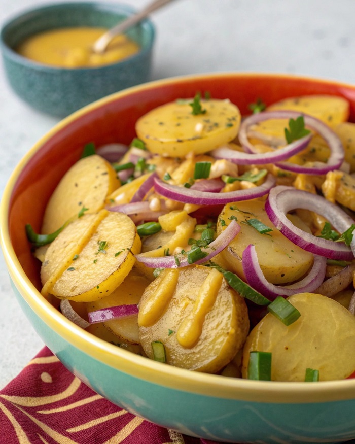 Salade de pommes de terre à la moutarde douce