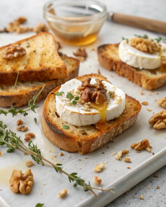 Toasts Chèvre, Miel & Noix