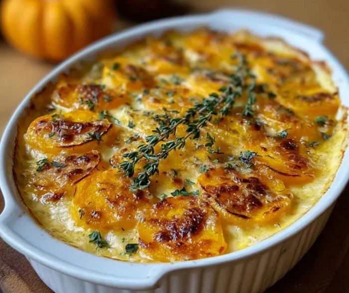 Gratin Crémeux de Butternut et Pommes de Terre