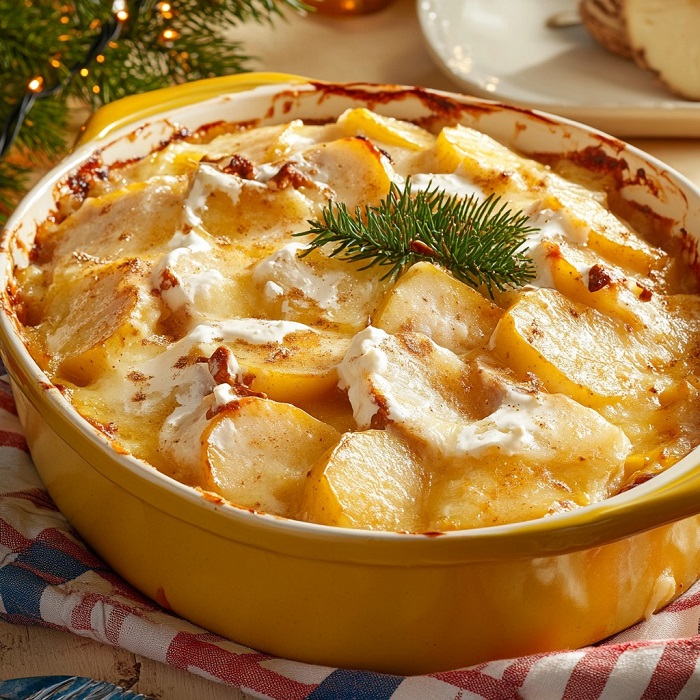 Cassolettes de pommes de terre au fromage et à la crème
