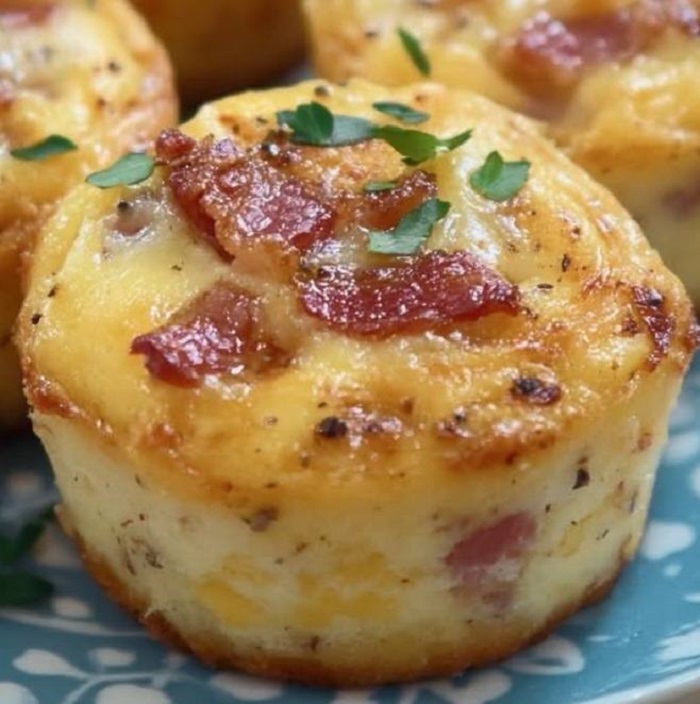 Muffins aux œufs et au bacon