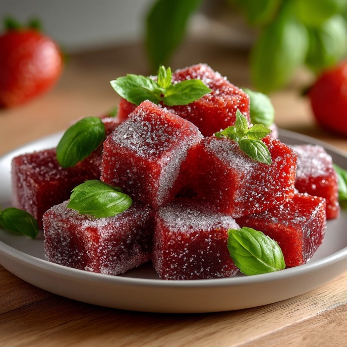 Pâtes de fruits Fraise & Basilic frais