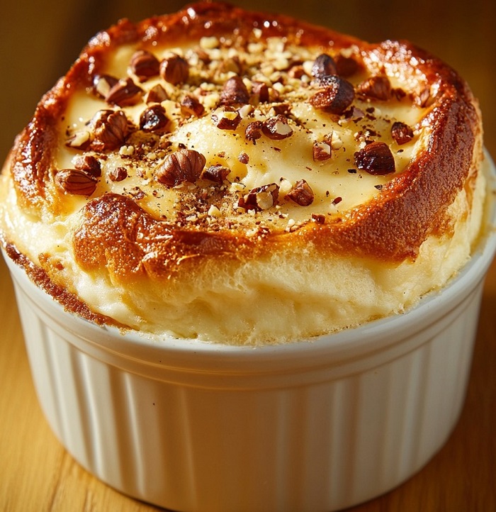 Soufflé au Comté affiné & noisettes torréfiées