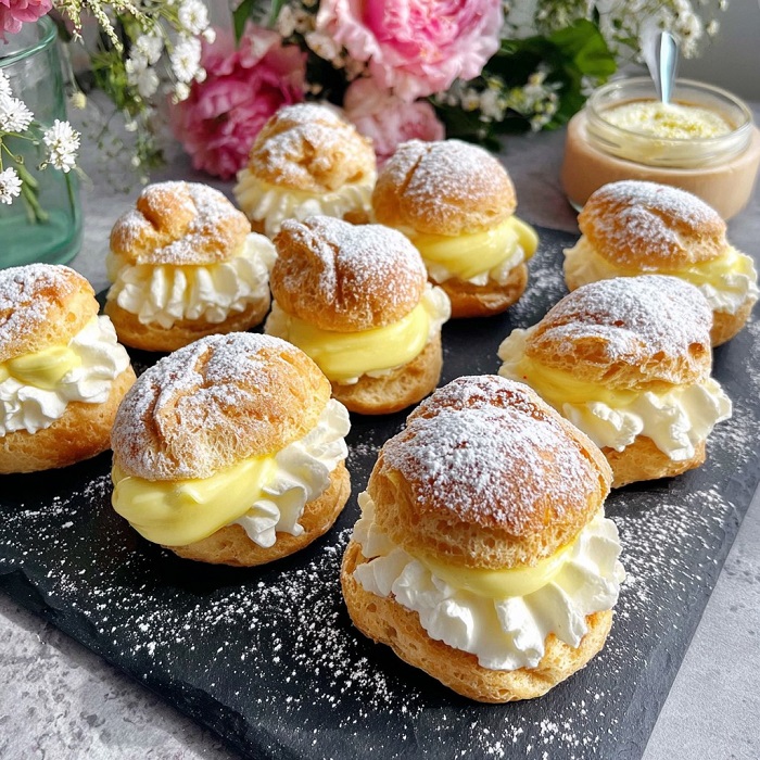Choux à la crème vanille légère